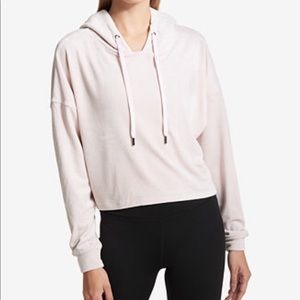 DKNY Sport Cropped Velour Hoodie
